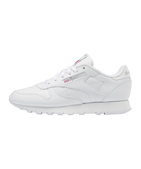 Reebok Classic Leather Damen Weiss Weiss Lifestyle Freizeitschuh