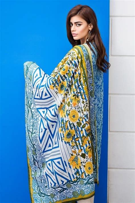 Khaadi Piece Stitched Embroidered Lawn Suit B A Blue