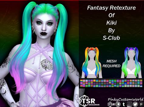 The Sims Resource Fantasy Retexture Of Kiki Hair By S Club