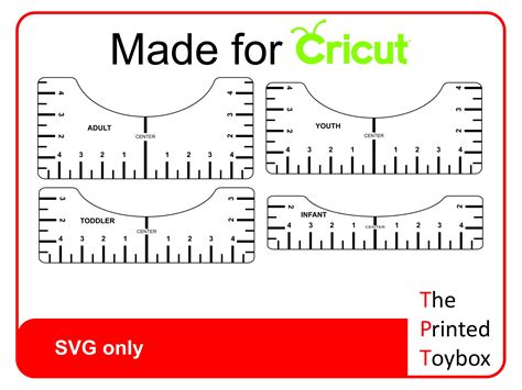 T Shirt Ruler Guide Made Specifically For Cricut Design Space Etsy