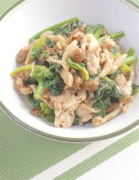 レンジで簡単〜ボリュームおかず！豚肉とほうれん草としめじの胡麻ポン和え。 野菜ソムリエakkiの シンプル・ベジフル・キッチン