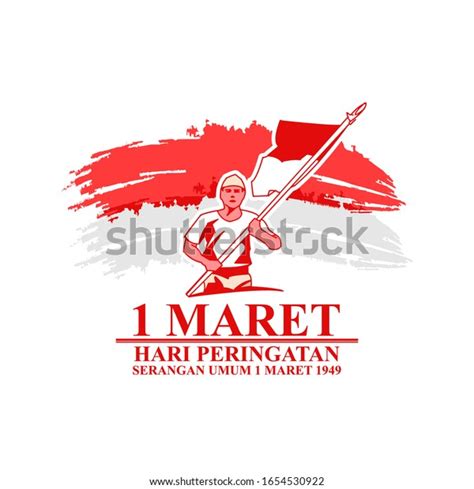 Hari Peringatan Serangan Umum Satu Maret Stock Vector Royalty Free