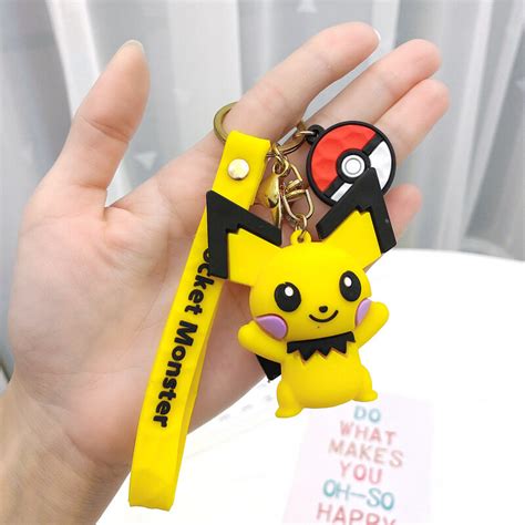 Cute Pokemon Action Figure Pikachu Keychain Pokmon Keychain Squirtle