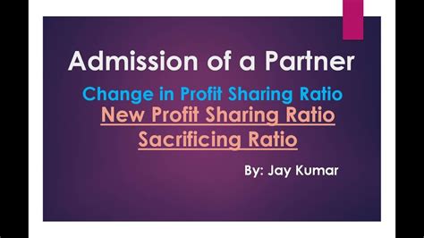 Continuing Partnership Adjusting Sacrificing Ratio And Profit Sharing