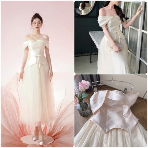 SET ÁO TAFTA NUDE XOẮN RỚT VAI CHÂN VÁY MIDI LƯỚI Shopee Việt Nam