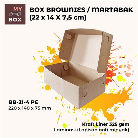 Jual Box Dus Kardus Kotak Brownies Roti Bolu Bolen Nugget Martabak