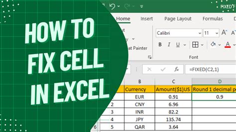 How To Fix Cell In Excel Earn And Excel