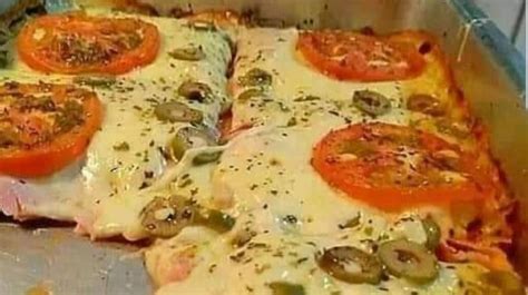 Pizza de pão de forma faça para o lanche da tarde confira Tudo de