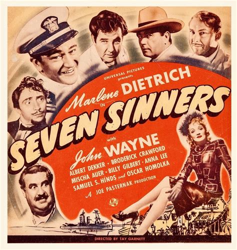 Seven Sinners Universal International 1940 Directed By Tay