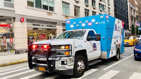 MOUNT SINAI EMS AMBULANCE RESPONDING ON WEST 77TH STREET ON WEST SIDE