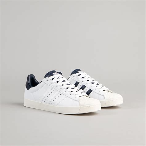 Adidas Superstar Vulc Adv Shoes White White Collegiate Navy Flatspot