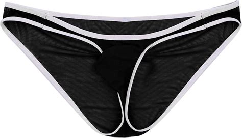 Buy Agoky Men S Hot Sexy Mesh Sheer See Through G String Bulge Pouch Bikini Briefs Underwear