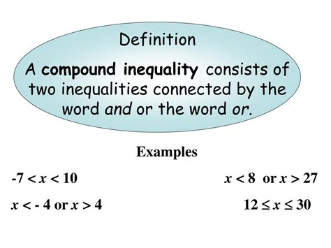 Ppt Solving Compound Inequalities Powerpoint Presentation Free