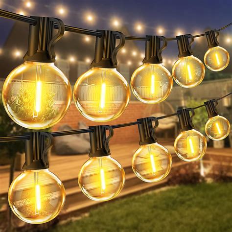 Outdoor String Lights Mains Powered Ft Festoon Light Outdoor With