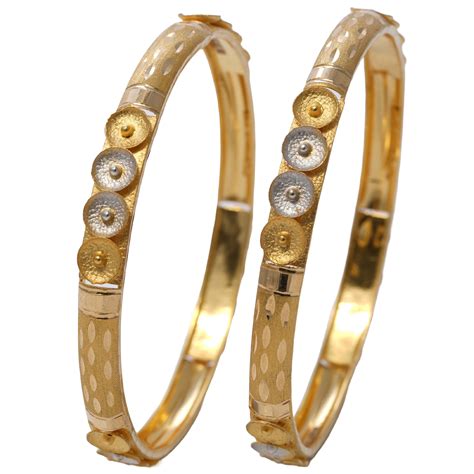 Hira Panna 22k Exclusive Gold Traditional Bangle Hira Panna Jewellers