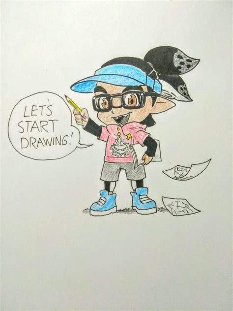 Splat Torial How To Draw The Inkling Boy Head Splatoon Amino