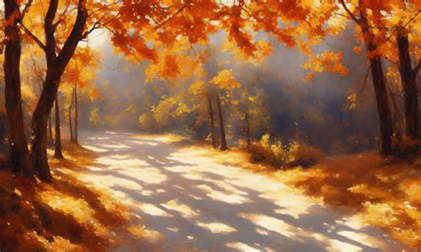 Sfondi Autunno Ai Art Le Foglie Colori Caldi Paesaggio Alberi