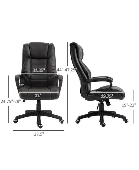 Vinsetto Massage Office Chair High Back Executive Office Chair With 6 Point Vibration