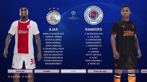 Ucl Fase Rodada Grupo A Ajax Amsterdam X Rangers Bmpes