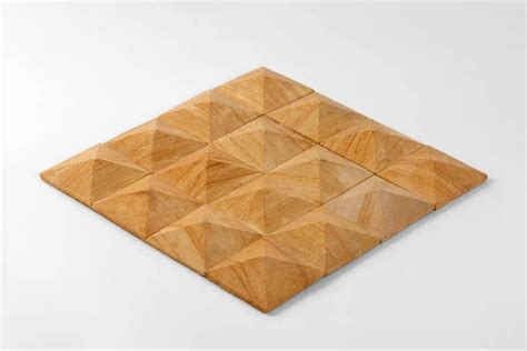 Interior Exterior Teak Wood AMI1013 Wall Cladding Tile Thickness 26