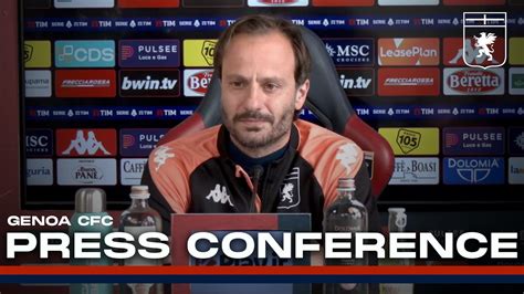 GENOA FROSINONE Conferenza Prepartita SERIE A TIM 2023 24 YouTube