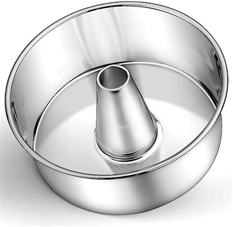 P P CHEF Angel Food Cake Tin Stainless Steel 10 Inch Cake Pan With