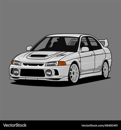 Lancer evolution iv Royalty Free Vector Image - VectorStock