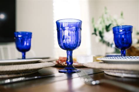 Blue Glassware Hire Pretty Pedestals Sydney