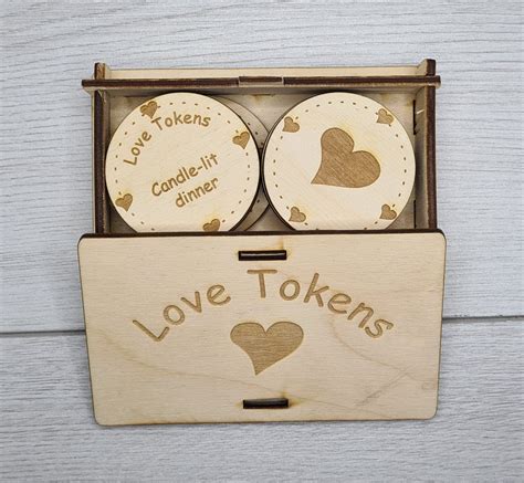 Love Tokens Couples Tokens Romantic Anniversary Etsy