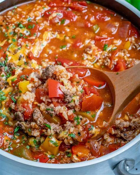 Easy Stuffed Pepper Soup Healthy Fitness Meals