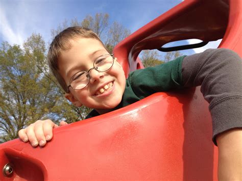 A child with spina bifida who was playing on the slide! One of the best ...