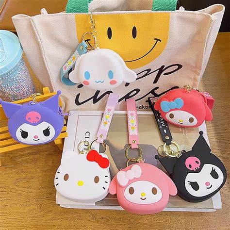 Kawaii Sanrio Keychain Cute Cartoon Hello Kitty Kuromi My Melody