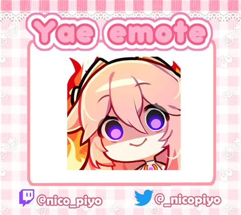 Genshin Impact Yae Miko Fire Emote For Twitch And Discord Etsy