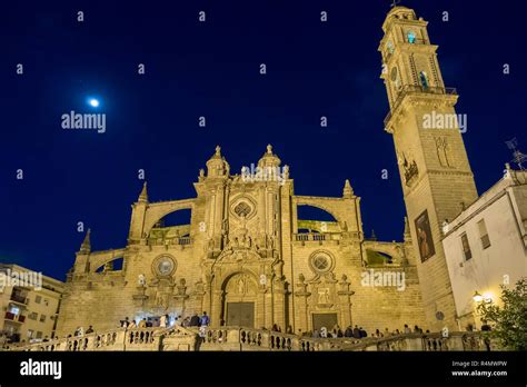 Jerez De La Frontera Cathedral At Night Stock Photo Alamy