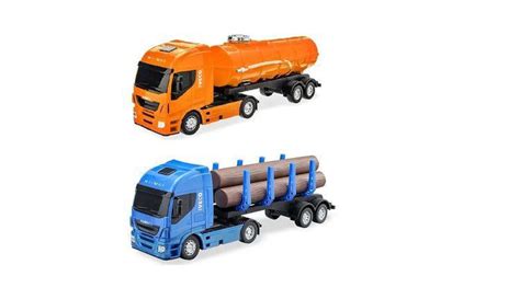 Kit 2 Caminhões Linha Iveco Hi Way Caminhão Tanque Gasolina Agua