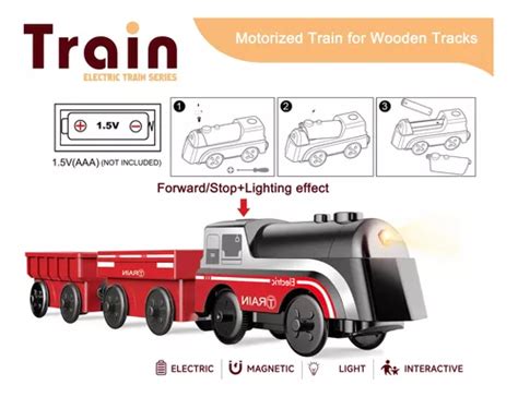 Tren A Pilas Para Pista De Madera Motorizado A Os En Venta En