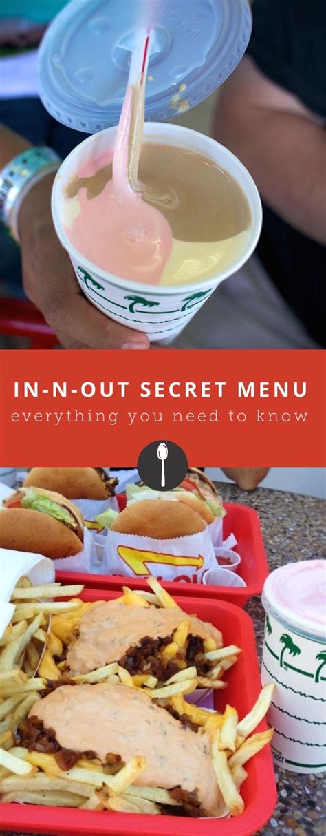 In N Out Menu Secret Menu