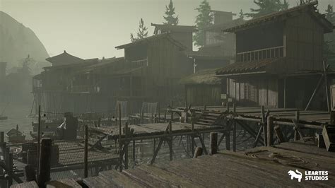 在环境创建的asian Fishing Village Environment 虚幻引擎商城