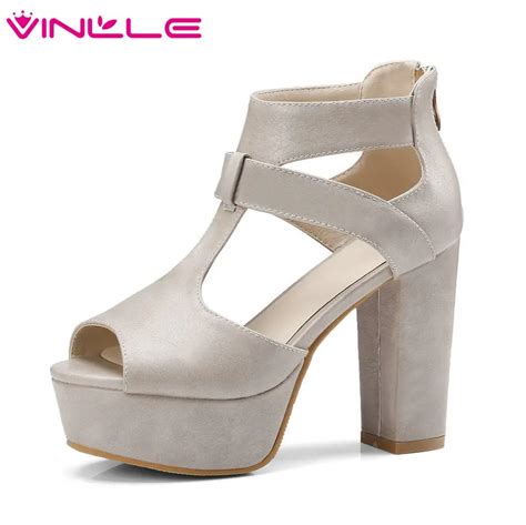 Vinlle Women Pumps Women Shoes Summer Simple Pu Leather Square