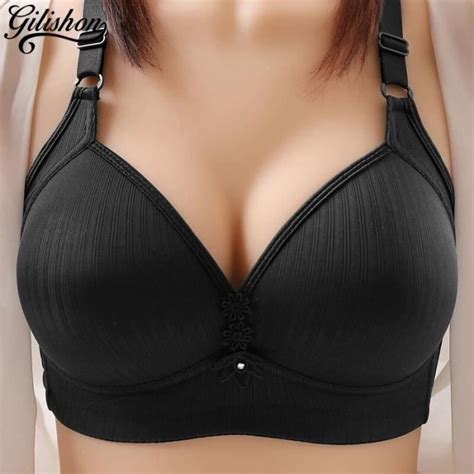 Soutien Gorge Push Up LINGERIE Noir Sans Armatures Confortable Grande Taille Blanc