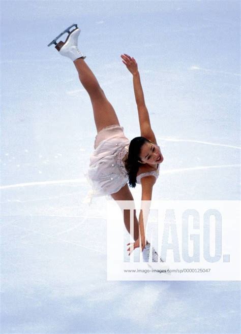 Michelle Kwan performing an exhibition during the XVll Winter Olympics ...