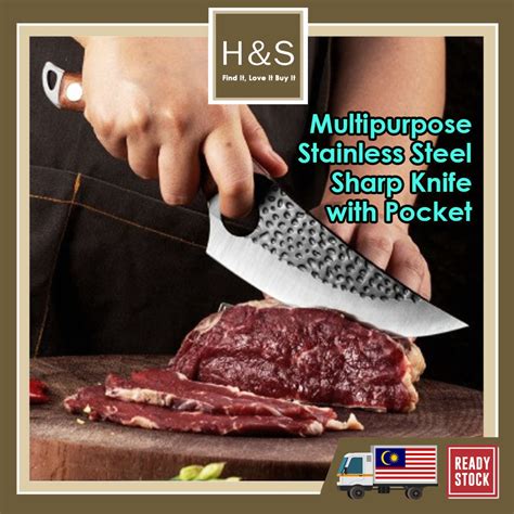 Multi Purpose Sharp Boning Butcher Knife Kitchen Knife Pisau Lapah