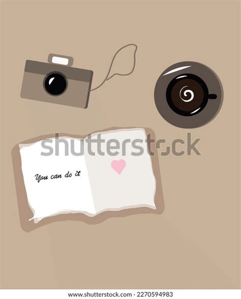 Aesthetic Coffee Table Background Poster Stock Vector (Royalty Free ...