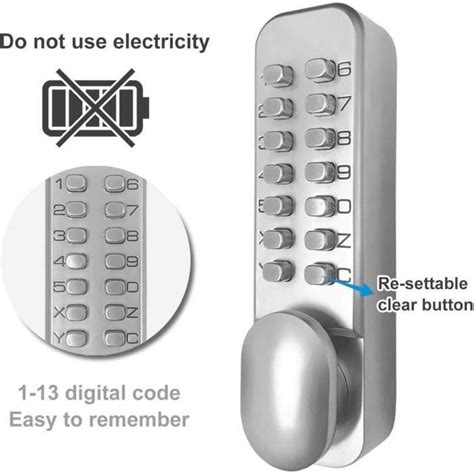 Alliage de Zinc Verrou de Porte a Code sans Clé Serrure à Code