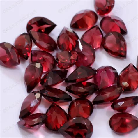 Natural Red Garnet Pear Shape Faceted 5x7mm Etsy