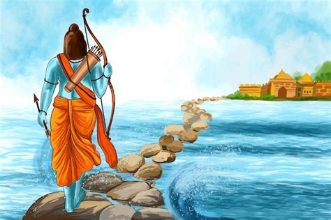 Free Vector Shri Ram Navami With Bow An Arrow Card Background