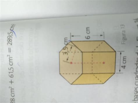 Calcula el área total del prisma regular hexagonal de la figura 13 Me