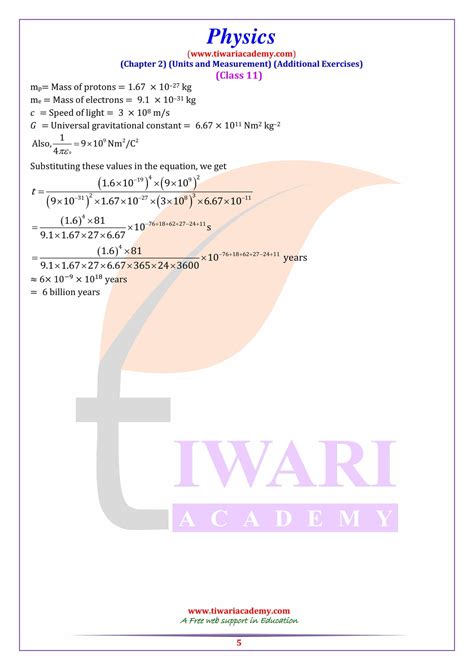 Ncert Solutions For Class Physics Chapter Units And Measurements