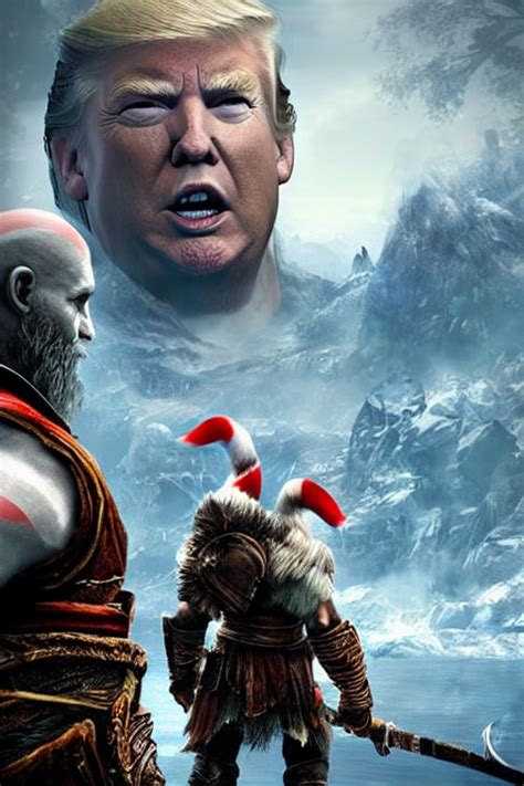 Krea Ai Donald Trump In God Of War Sigma Male Rule Of