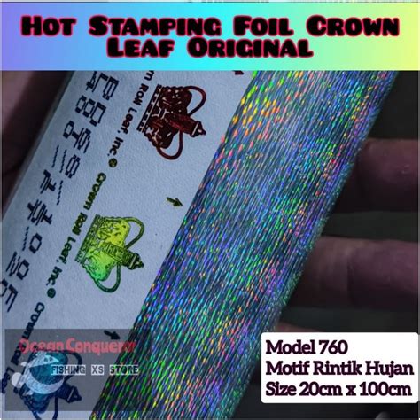 Jual Cm X Cm Hot Stamping Foil Hologram Crown Leaf Original Motif Rintik Hujan Shopee